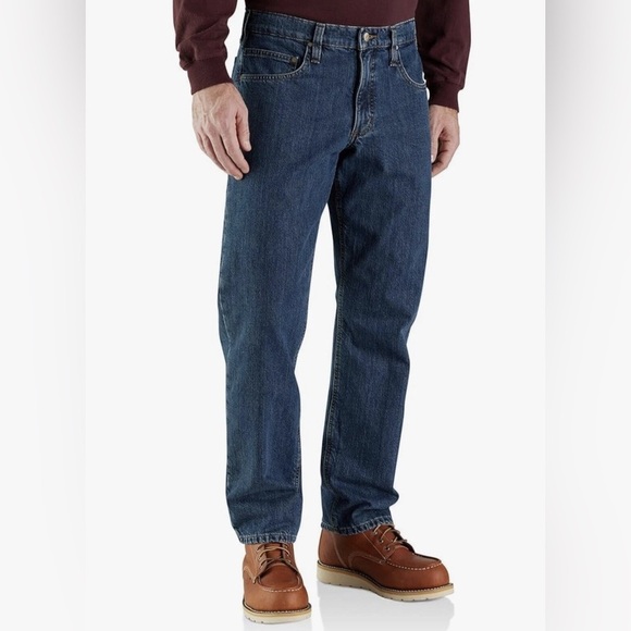 Carhartt Other - Carhartt Mens Relaxed Fit Straight Flannel-Lined Mid Rise 5-Pocket Jeans 38 x 30